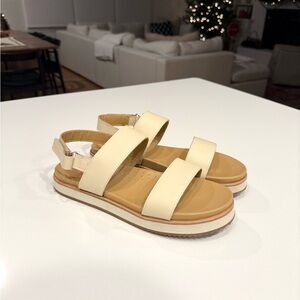 LIKE NEW Nisolo Leather Flatform Sandals 2.0 - Bone